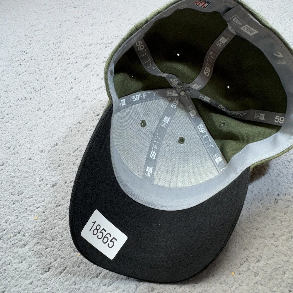 Atlanta Falcons‎ Hat Cap 7 3/4 Green Black Salute To Service Fitted NFL USA Flag